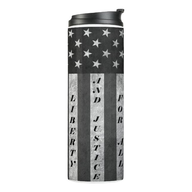 Bouteilles Isothermes Liberté Et Justice Pour Tous Les BW Tumbler (Tourné sur la gauche)