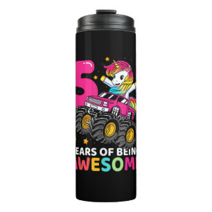 Bouteilles Isothermes Licorne de 5 ans conduisant un camion monstre 5e a