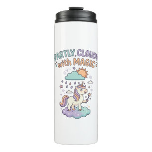 Bouteilles Isothermes Licorne en partie nuageux avec un T-shirt tendance