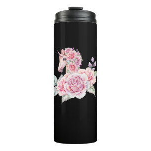 Bouteilles Isothermes Licorne Mignonne Avec Fleurs Licorne Florale Fille