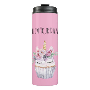 Bouteilles Isothermes Licorne Rose Cupcake Floral Anniversaire