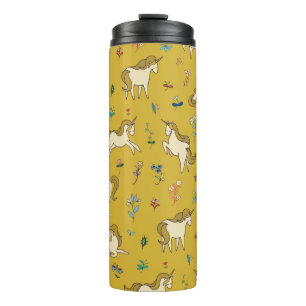 Bouteilles Isothermes licorne vintage dans les fleurs forestières motif