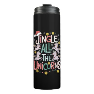Bouteilles Isothermes Licornes de Noël Jingle All The Licornes Squad P