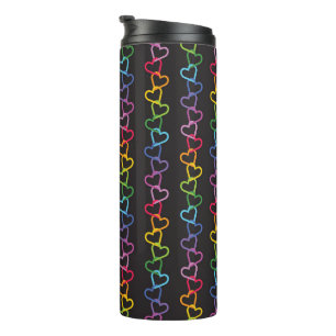 Bouteilles Isothermes Lié Amour Arc-en-ciel noir