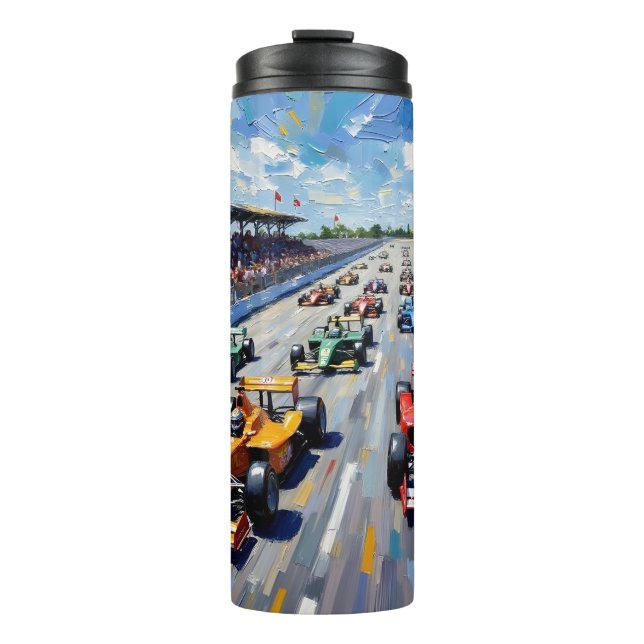 Bouteilles Isothermes Life in Motion – Indy Car Racing Oil Painting (Devant)