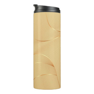 Bouteilles Isothermes Lignes d'Or Fluide Art Abstrait de Luxe pour Fond