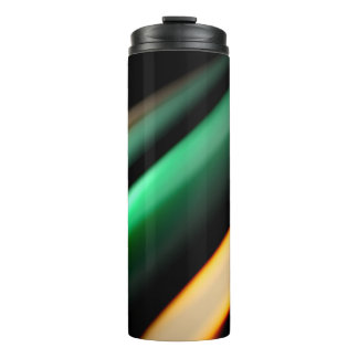 Bouteilles Isothermes Lignes lisses Abstraites en soie sur noir, multico