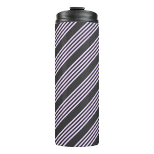 Bouteilles Isothermes Lilac violet et charbon de bois cinq bandes motif