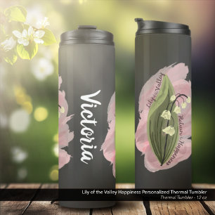Bouteilles Isothermes Lily of the Valley Happiness Personnalisée