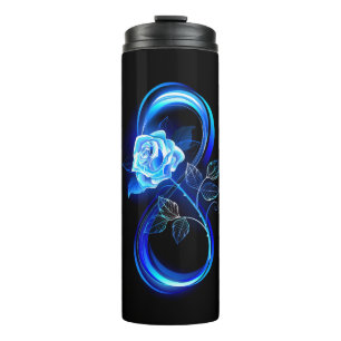 Bouteilles Isothermes L'infini lumineux avec une rose bleue