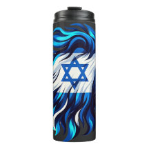 Lion bleu majestueux de Juda avec Étoile de David