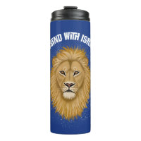 Lion moderne de Juda Je me tiens avec Israël. Bleu