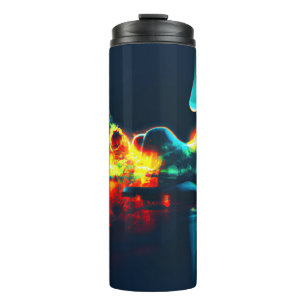 Bouteilles Isothermes Liquide Luminescent qui Dégouline