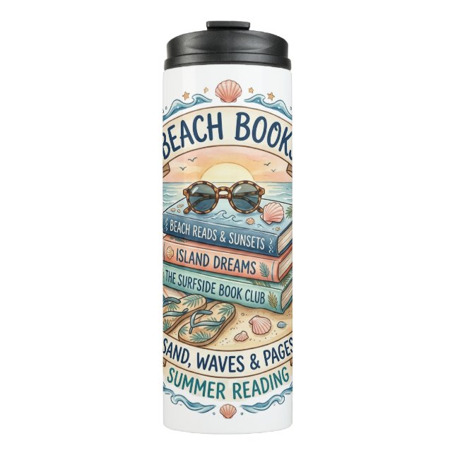 Bouteilles Isothermes Livres de plage Design de lecture d'été  (Devant)