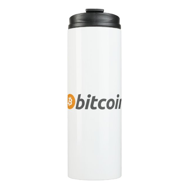 Bouteilles Isothermes Logo Bitcoin grand avec symbole Bitcoin orange (Devant)