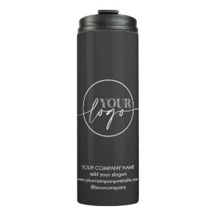 Bouteilles Isothermes Logo Black Business Minimaliste Corporate Marketin
