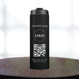 Bouteilles Isothermes Logo de l'entreprise personnalisée QR Code et text