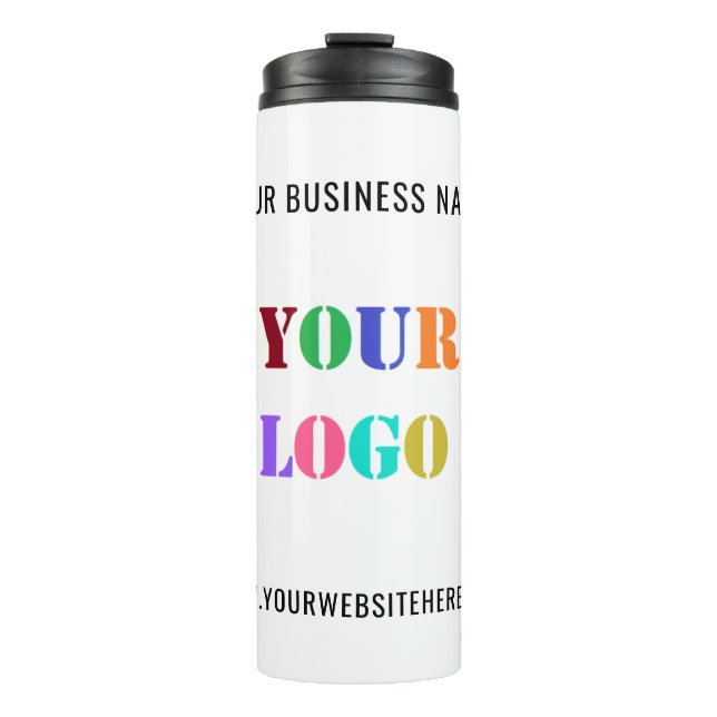 Bouteilles Isothermes Logo de l'entreprise personnalisée Texte Modèle à  (Devant)