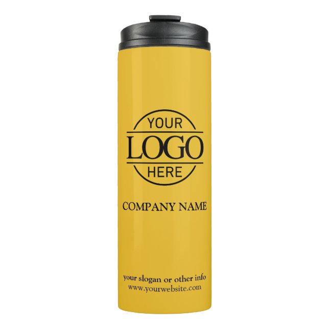 Bouteilles Isothermes Logo d'entreprise de promotion Jaune (Devant)