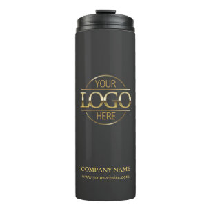 Bouteilles Isothermes Logo d'entreprise minimaliste Gris promotionnel