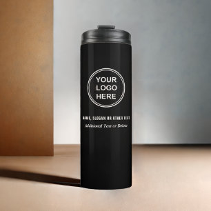 Bouteilles Isothermes Logo d'entreprise moderne noir
