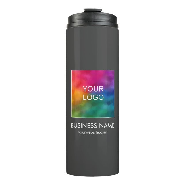 Bouteilles Isothermes Logo d'entreprise personnalisé minimaliste Modèle  (Devant)