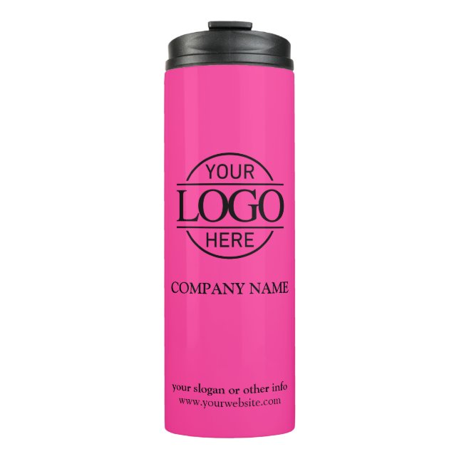 Bouteilles Isothermes Logo d'entreprise Pink Elegant (Devant)