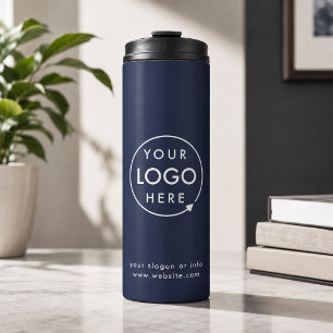 Bouteilles Isothermes Logo Entreprise Entreprise Marine Blue