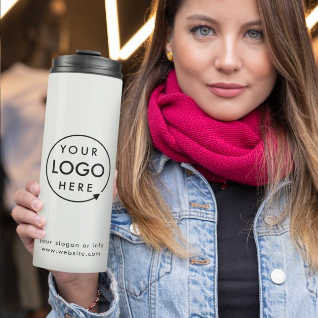 Bouteilles Isothermes Logo | Entreprise Moderne Gris minimal (Créateur téléchargé)