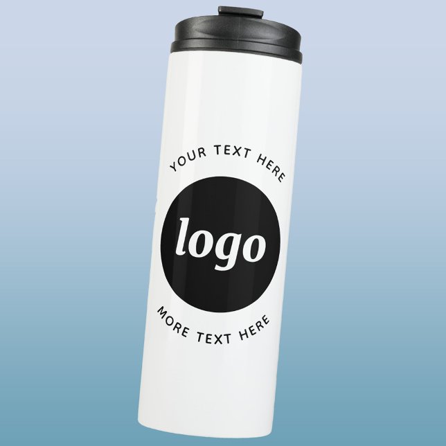 Bouteilles Isothermes Logo Simple Avec Entreprise Texte (Simple logo with text promotional business thermal tumbler)