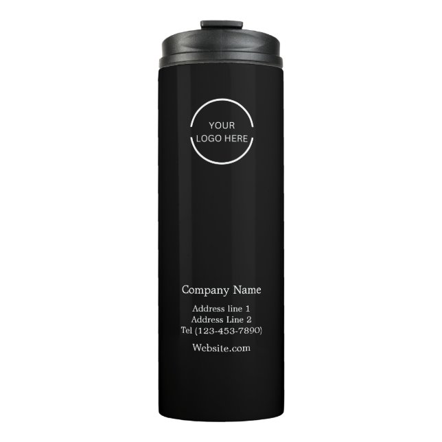 Bouteilles Isothermes Logo Simple Black and White Company (Devant)