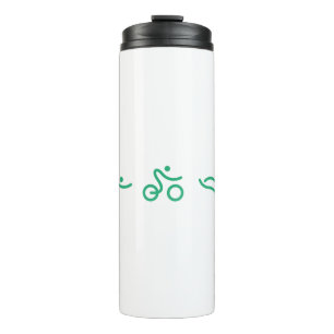 Bouteilles Isothermes Logo vert de triathlon