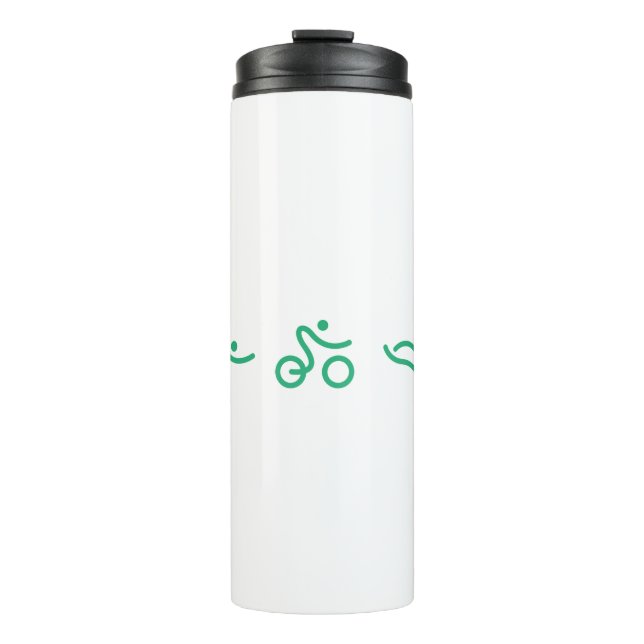 Bouteilles Isothermes Logo vert de triathlon (Devant)