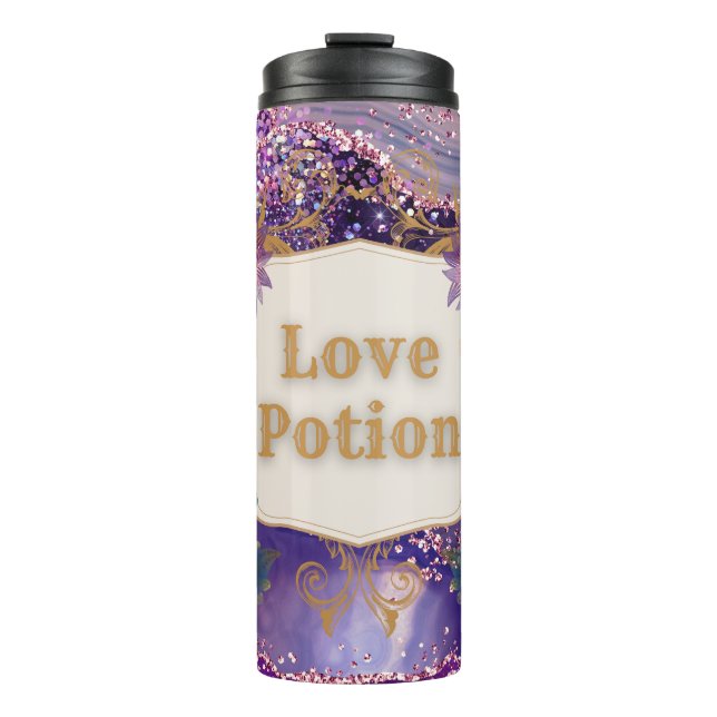 Bouteilles Isothermes Lotion violet art motif par Renee Lavoie (Devant)