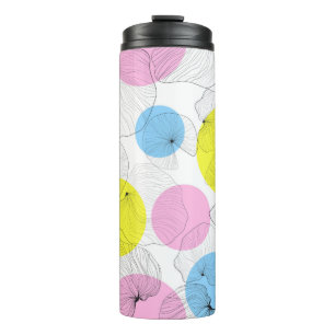 Bouteilles Isothermes Lotus feuille dessine à la main le contour avec de