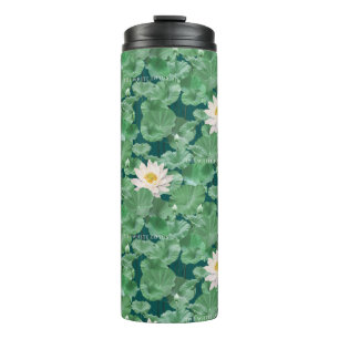 Bouteilles Isothermes Lotus Lagoon Motif - Le Lotus Blanc