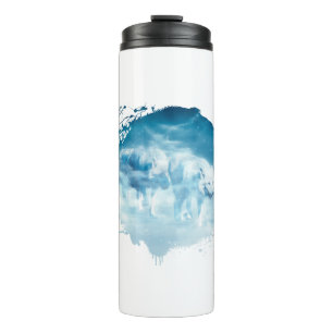 Bouteilles Isothermes Loup Blanc Animal Vie Sauvage Jungle Nature