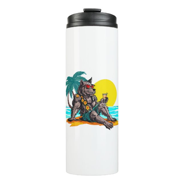 Bouteilles Isothermes loup-garou en vacances (Devant)