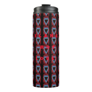 Bouteilles Isothermes Love passion art chaud design rouge brille bleu