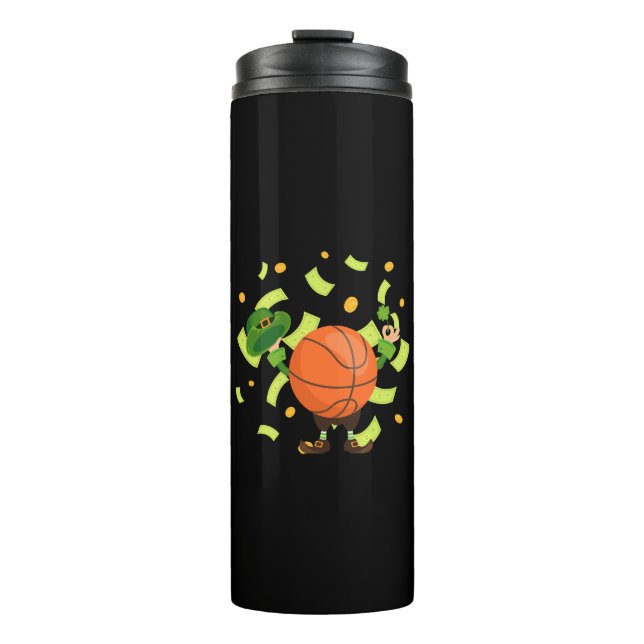 Bouteilles Isothermes Lucky Basketball Joyeux Patrick's Day (Devant)