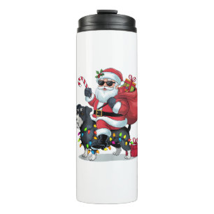 Bouteilles Isothermes Lumières de Noël amusant Père Noël équitation fron