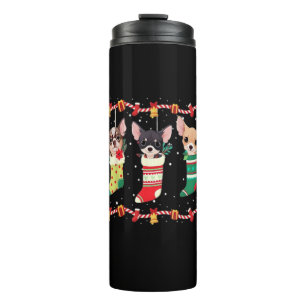Bouteilles Isothermes Lumières de Noël de Chihuahua Drôle de Noël Amateu