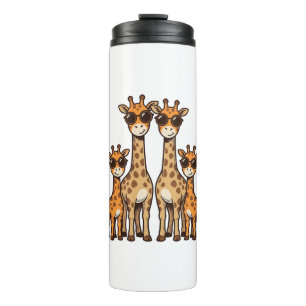 Bouteilles Isothermes Lunettes de soleil de la famille de la girafe Cool