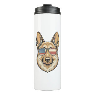 Bouteilles Isothermes Lunettes de soleil patriotiques Berger allemand Ar