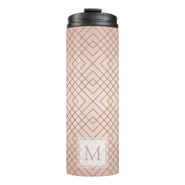 Bouteilles Isothermes Luxe motif Rose Gold Monogramme (Devant)