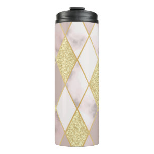Bouteilles Isothermes Luxueux Marbre Golden Géométrique