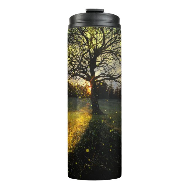 Bouteilles Isothermes Magical fireflies dreamy landscape (Devant)