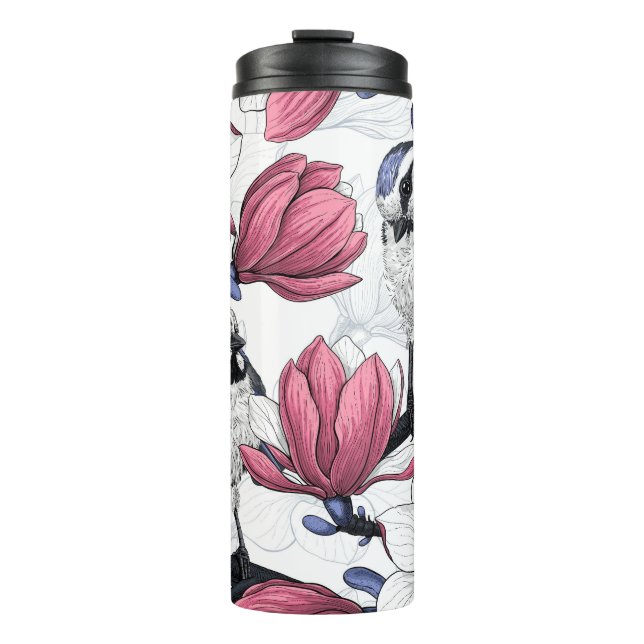 Bouteilles Isothermes Magnolia rose et métis bleu (Devant)