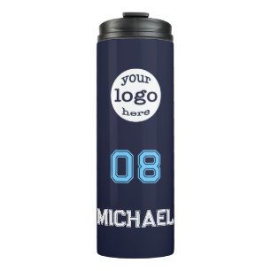 Bouteilles Isothermes Maillot de joueur moderne Numéro d'équipe Logo du