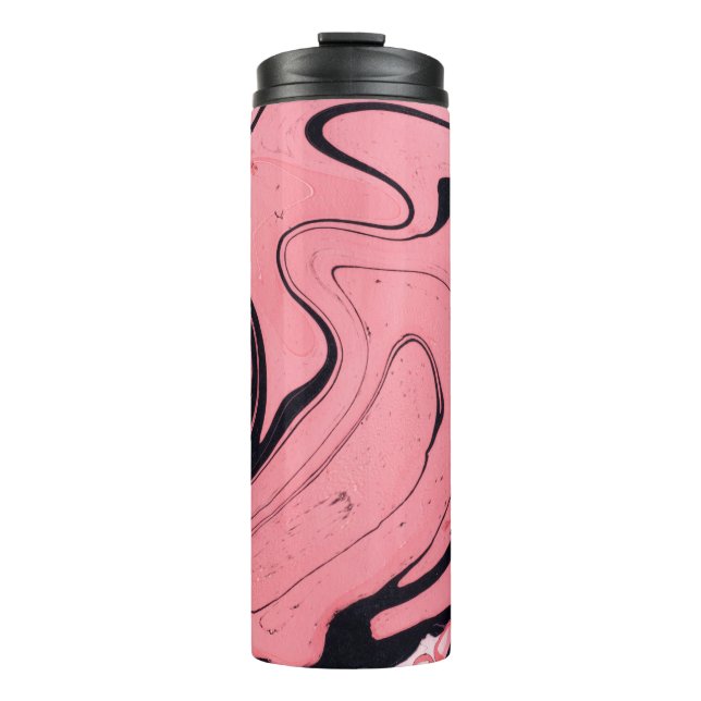Bouteilles Isothermes Main en marbre rose noir dessinée (Devant)